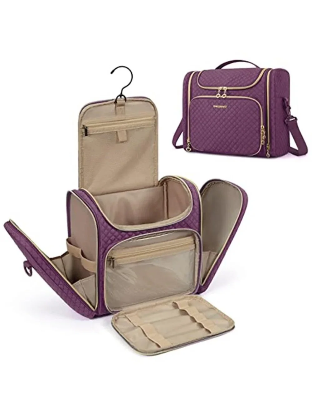 Large Hanging Toiletry Bag Travel Makeup Organizer Waterproof Cosmetic Case